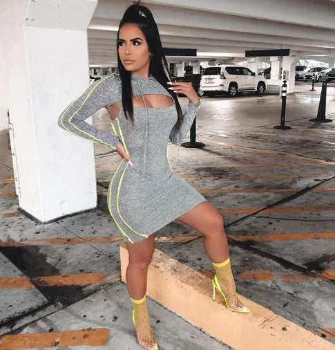 Fashion Women's Long Sleeve Matching Two Piece Set