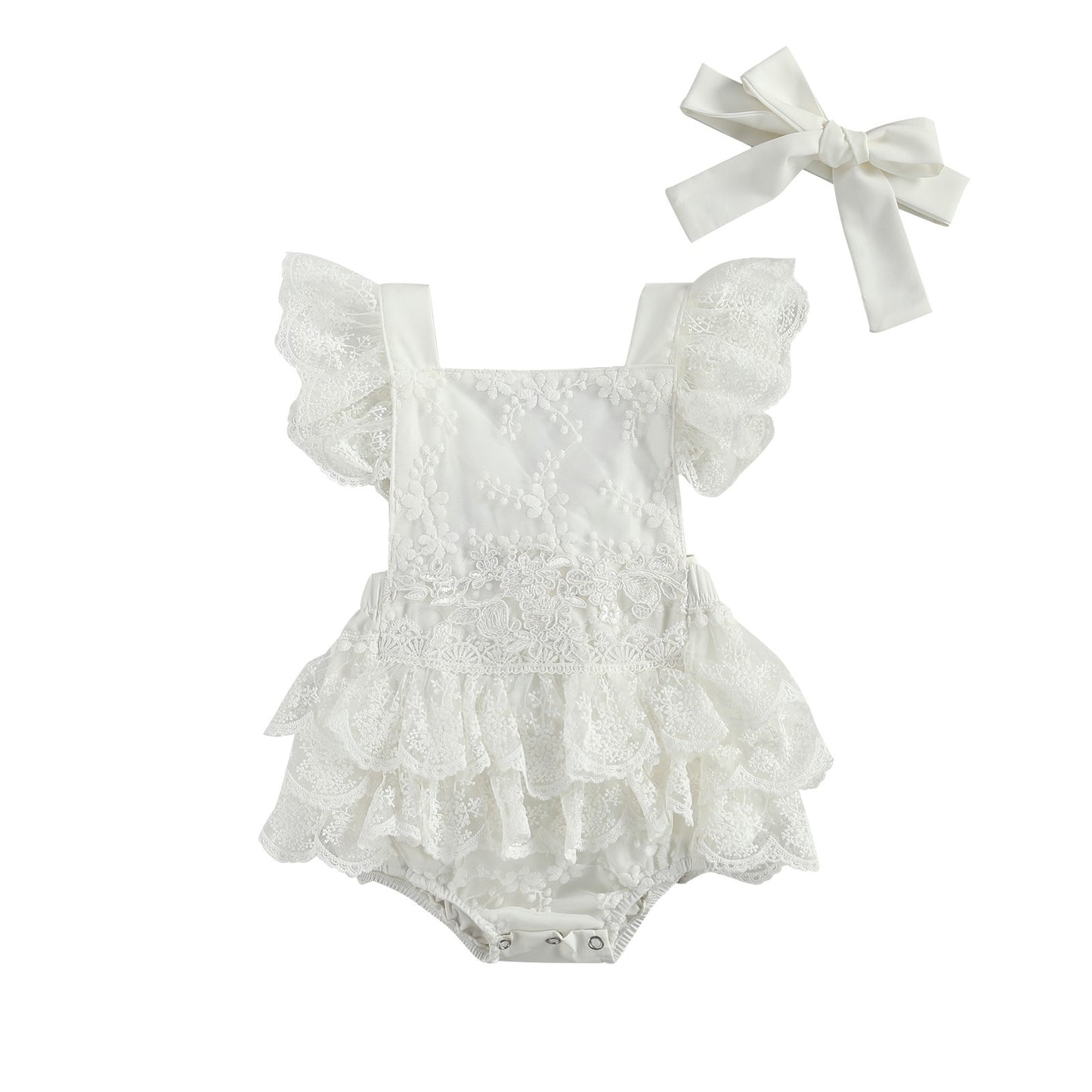 Baby Girls White Bodysuit