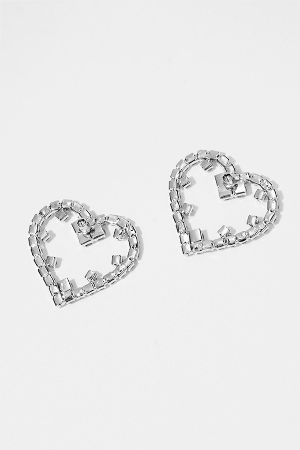 Rhinestone Heart Earrings
