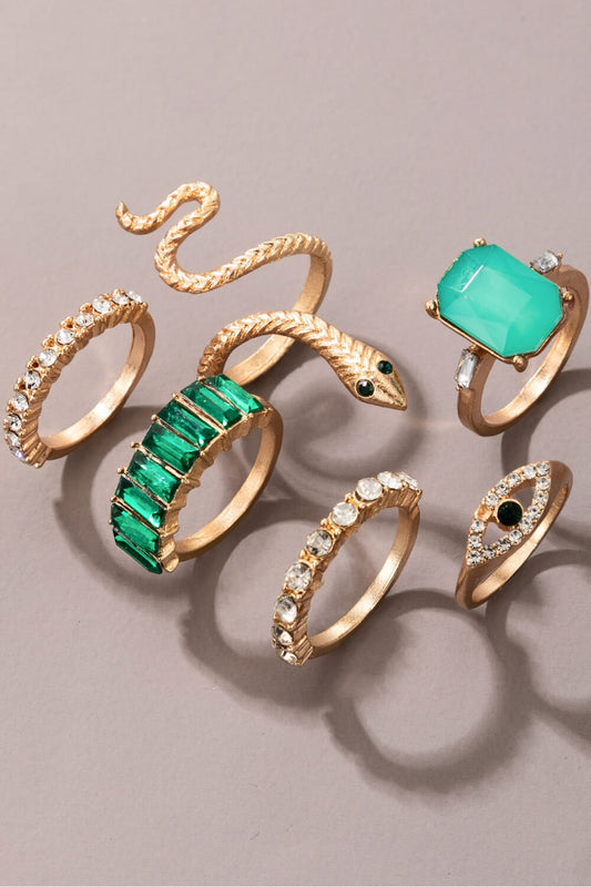 Modern 6-Piece Ring Set