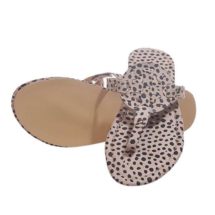 Leopard Print Sandals And Slippers For Women