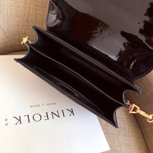 Patent Leather Crossbody Handbag