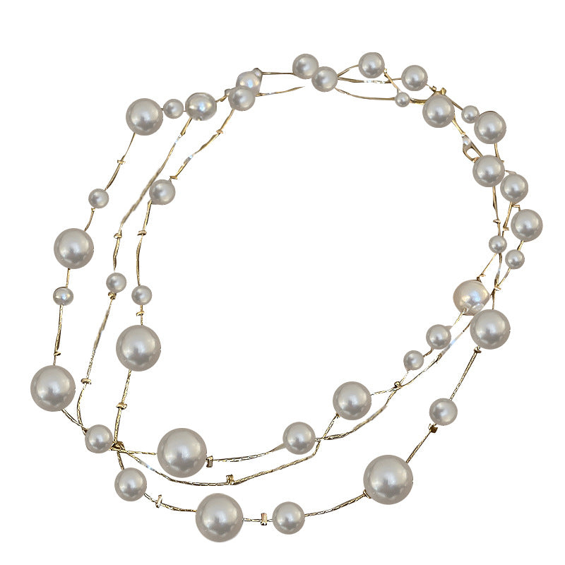 Pearl Multilayer Collarbone Chain