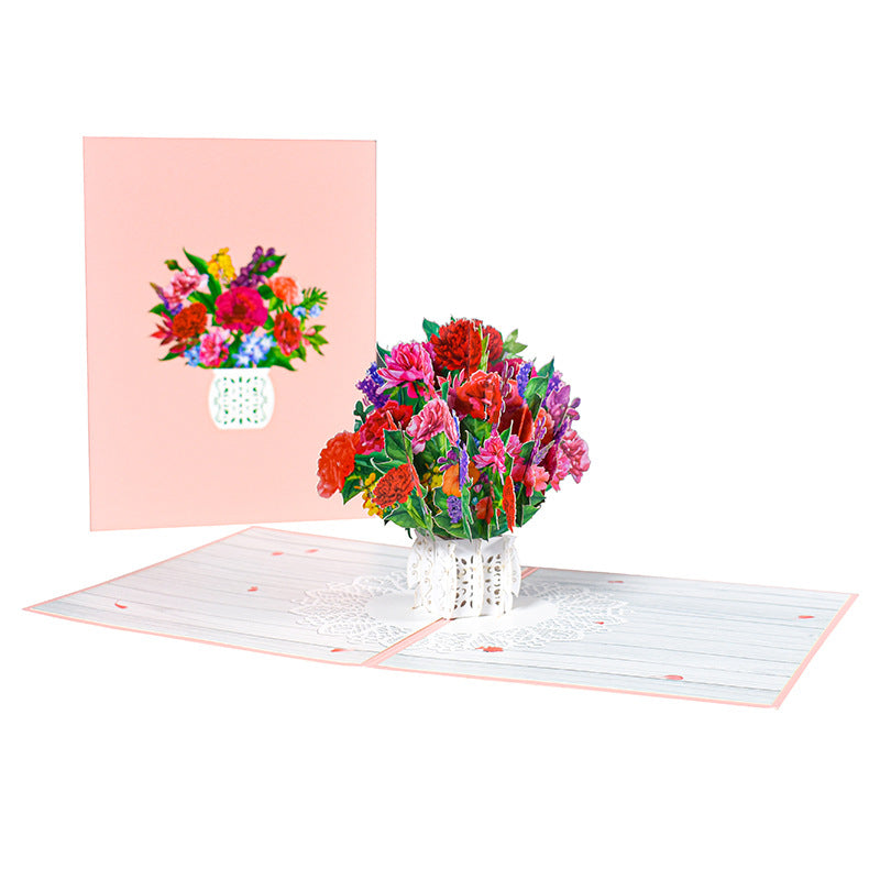 Mothers Day Pop Up Creative Handmade 3D Greeting Card