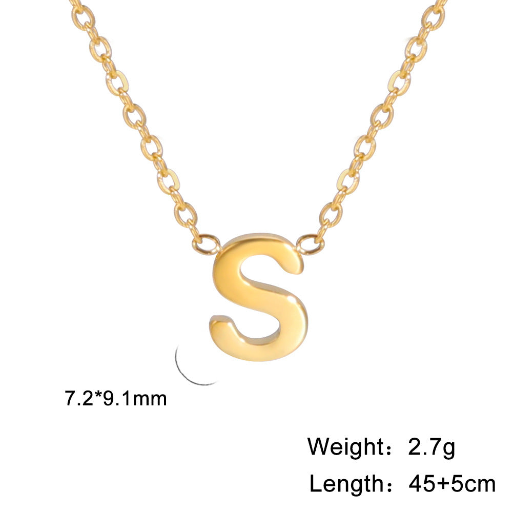 Fashion Alphabet Stainless Steel Necklace