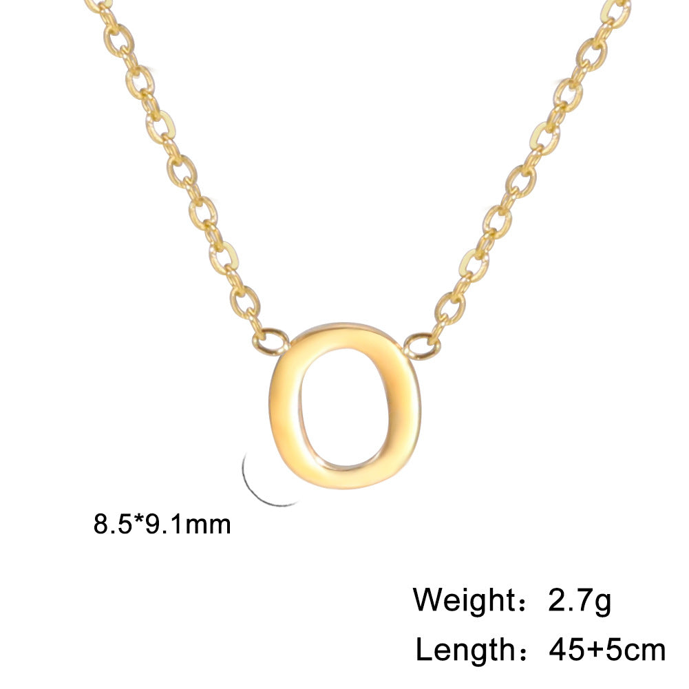 Fashion Alphabet Stainless Steel Necklace