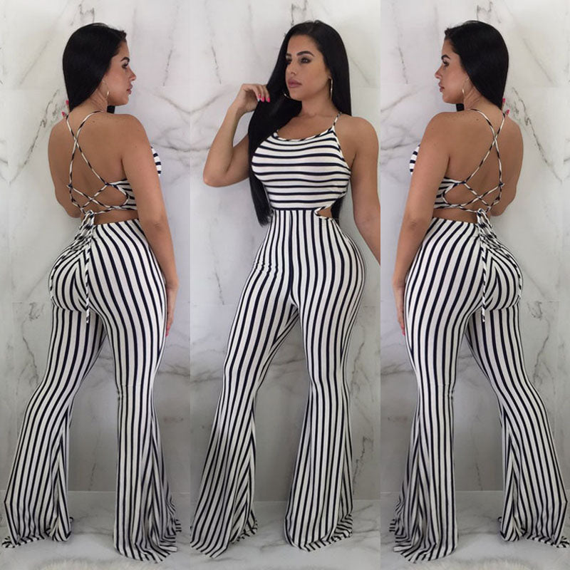 Women Striped Slim Fit Jumpsuit