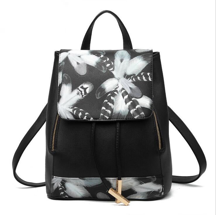 Womens Leather Fashionista Fashion Backpack Purse