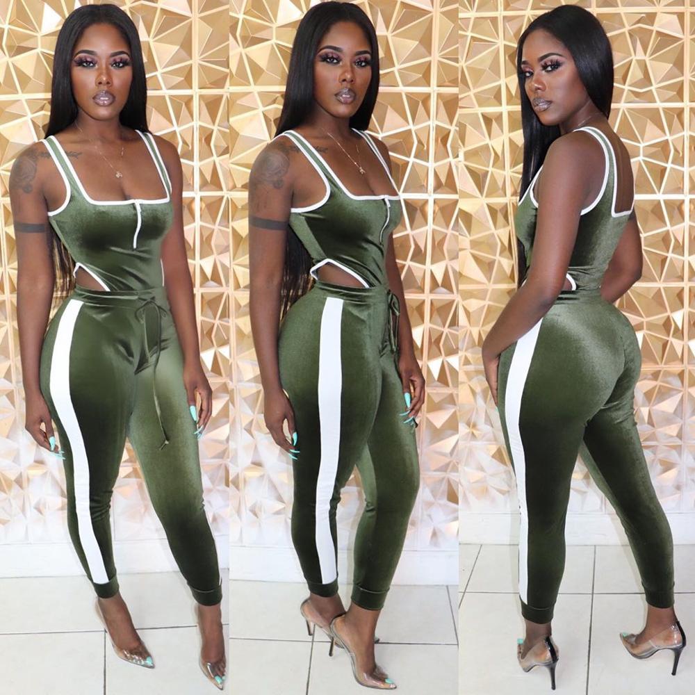 Women's Crop Top Sportswear Jumpsuit