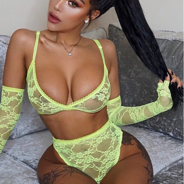 Women's Green Three Piece Lingerie