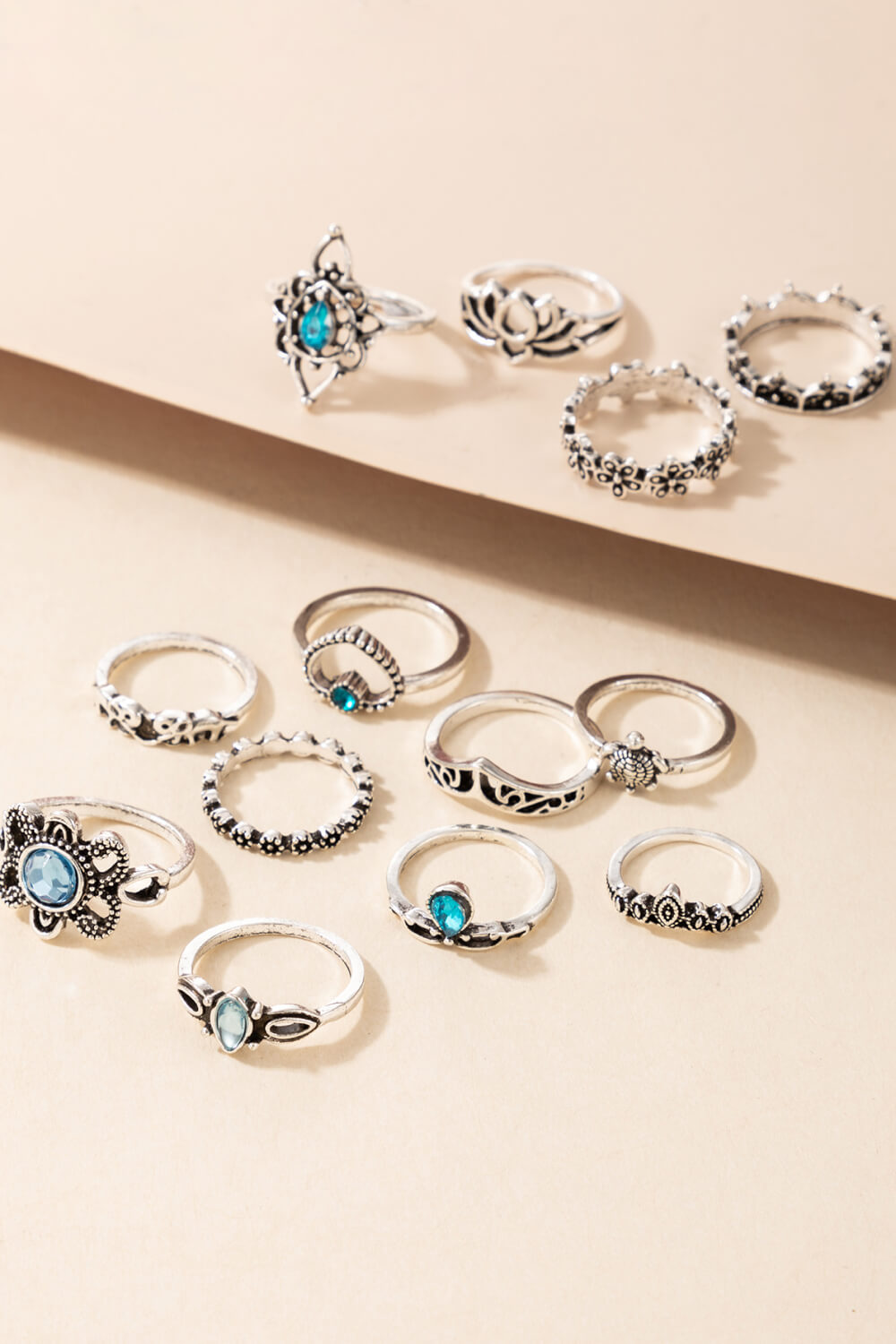 13-Piece Zinc Alloy Ring Set
