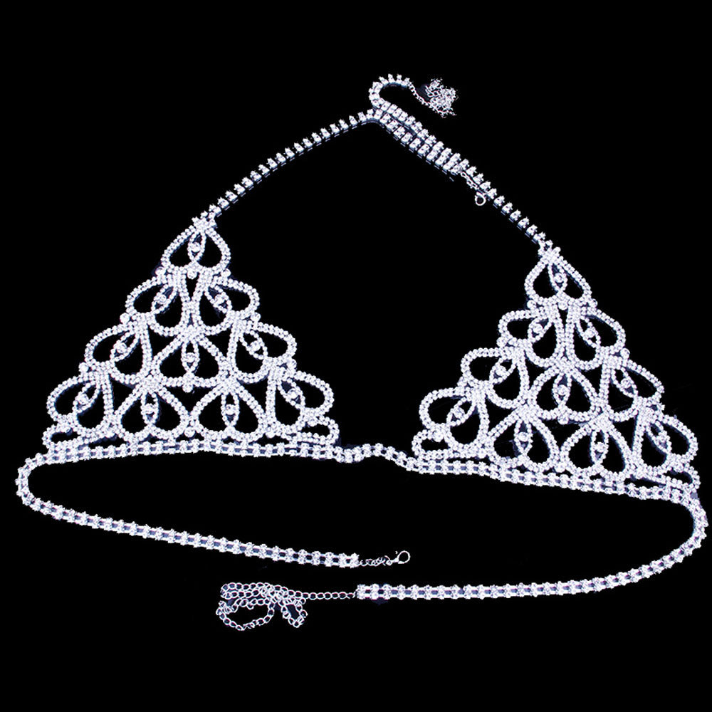 "Luxurious" Body Chain Rhinestone Luxury Underwear Set