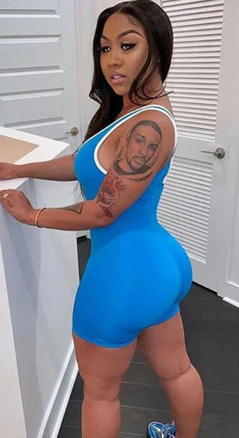 "Women Sleeveless Bodycon Romper"