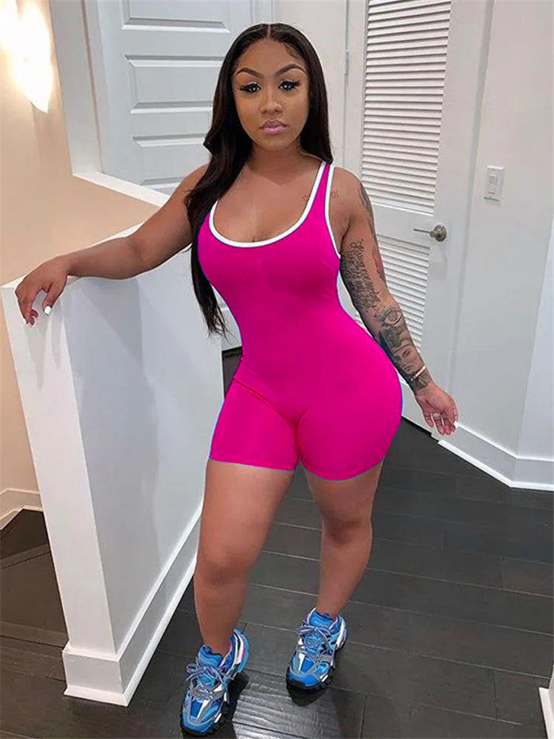 "Women Sleeveless Bodycon Romper"