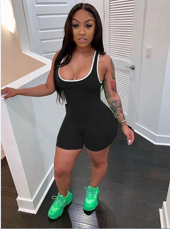 "Women Sleeveless Bodycon Romper"