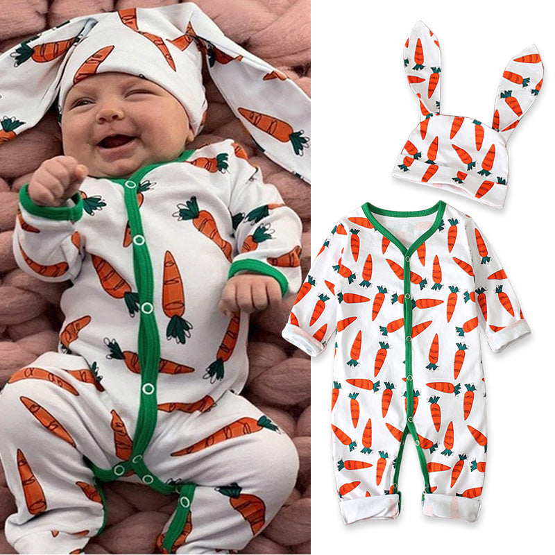 Carrot Patch Easter Jumpsuit Romper