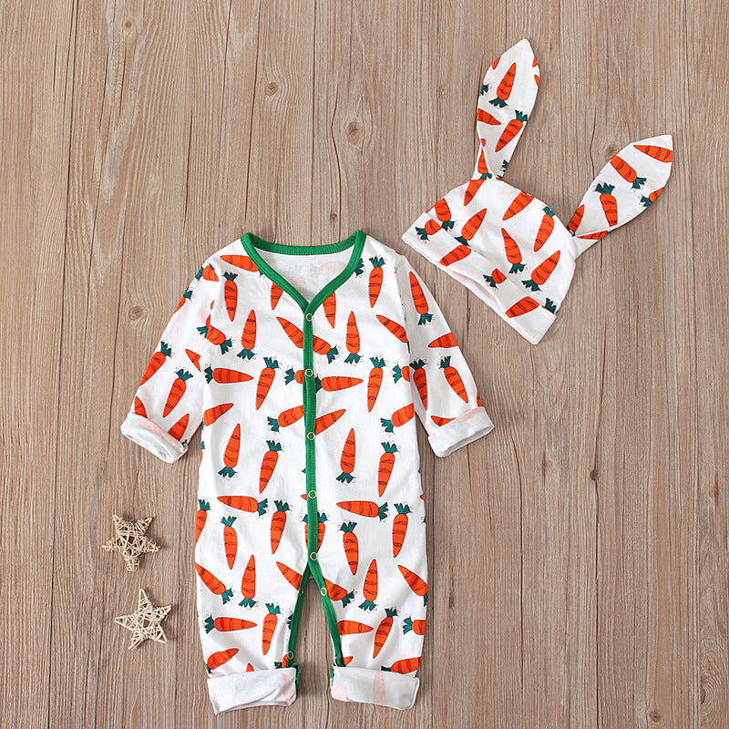 Carrot Patch Easter Jumpsuit Romper