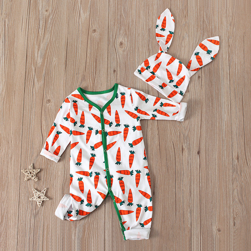 Carrot Patch Easter Jumpsuit Romper