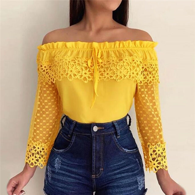 Yellow Long Sleeve Floral Shirt