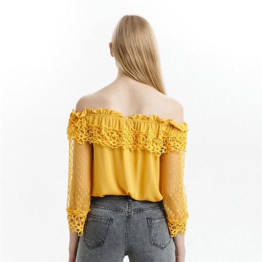 Yellow Long Sleeve Floral Shirt