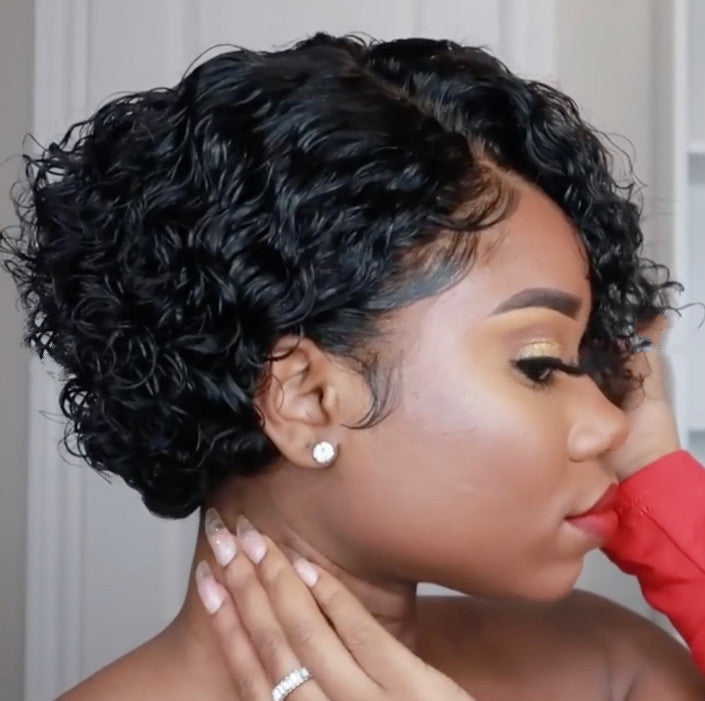 "Pixie Curly Short Wig"