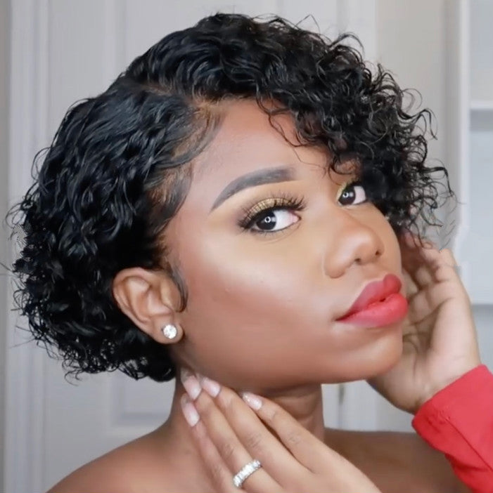 "Pixie Curly Short Wig"