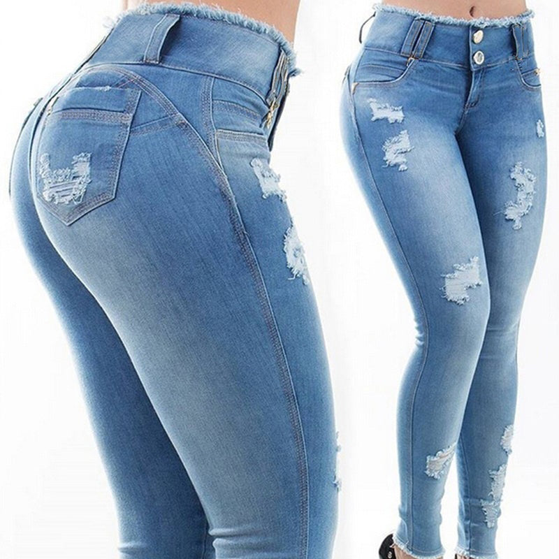 Women Stretch High Waisted Jeans