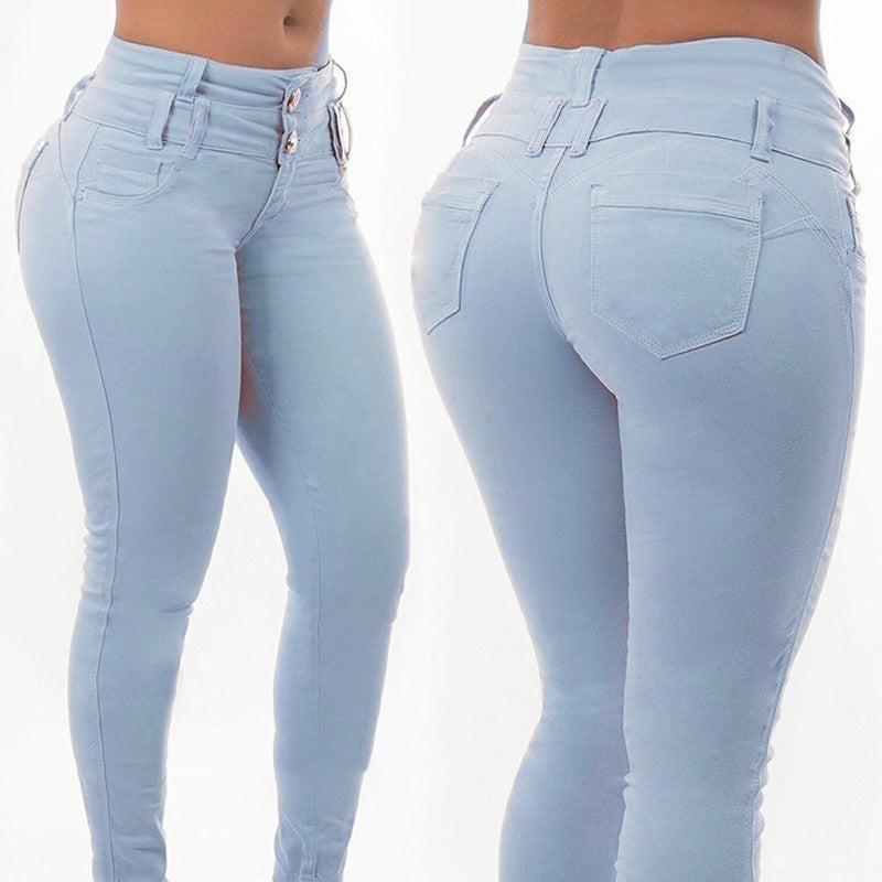 Women Stretch High Waisted Jeans