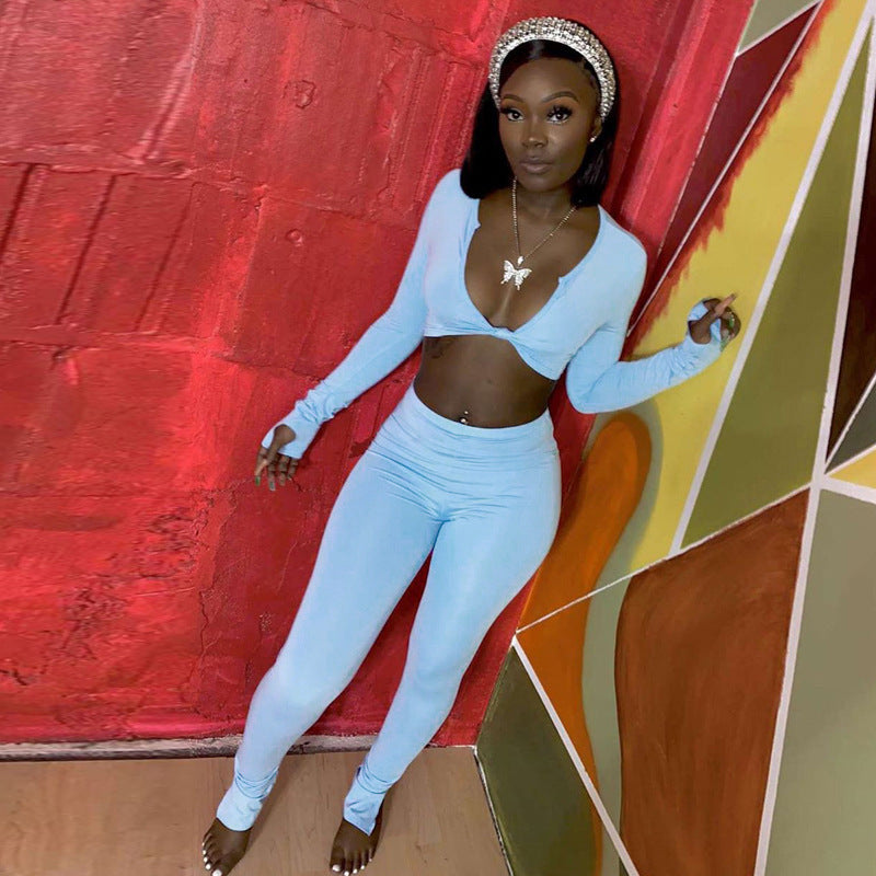 "Sexy Winter" Women Long Sleeve 2 Piece Set