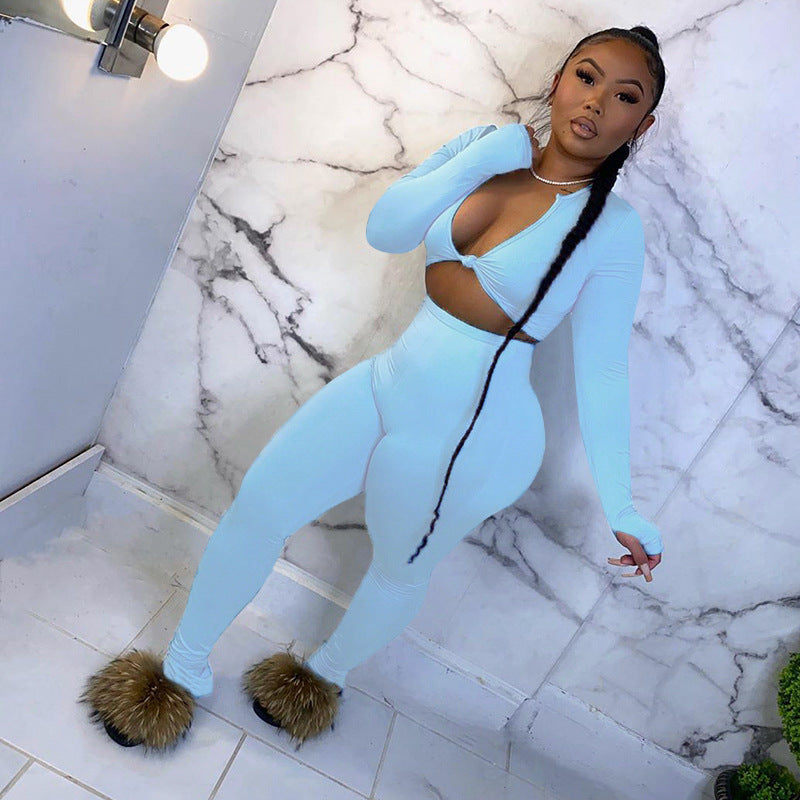 "Sexy Winter" Women Long Sleeve 2 Piece Set