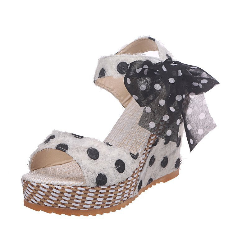 Bohemian Floral Wedge Heel Sandals