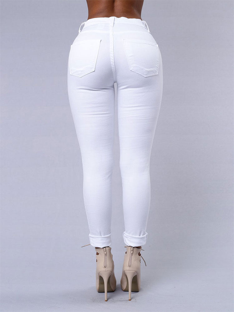 High Waist Ripped Jeans