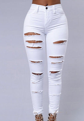 High Waist Ripped Jeans