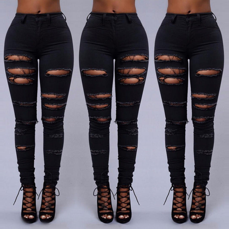 High Waist Ripped Jeans