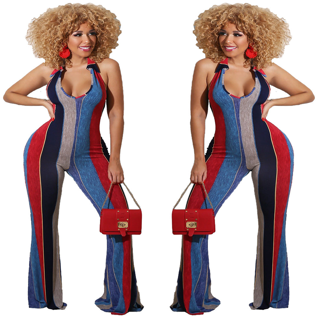 Women Slim-Fit Printed Jumpsuit