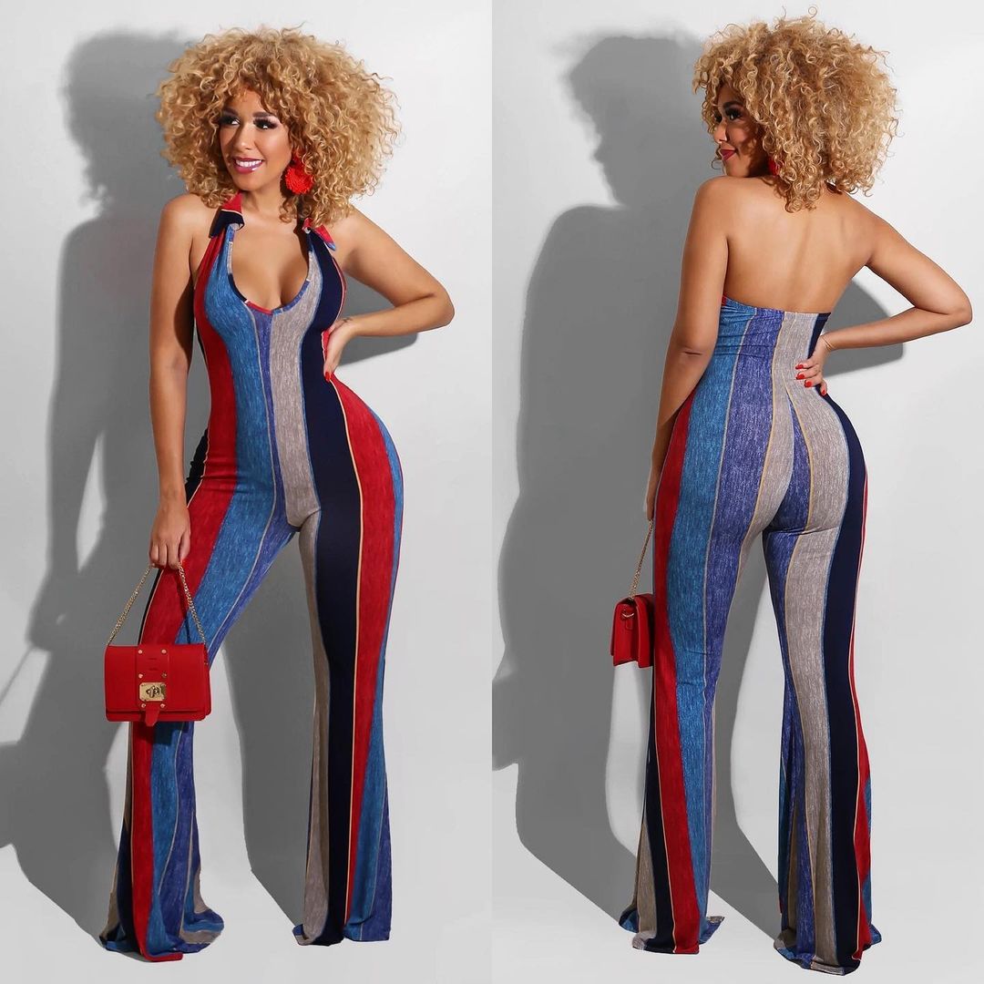 Women Slim-Fit Printed Jumpsuit