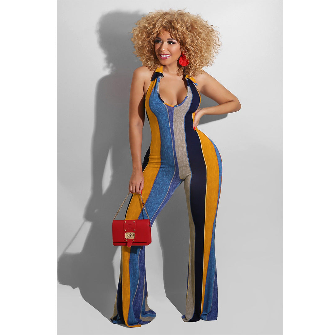 Women Slim-Fit Printed Jumpsuit