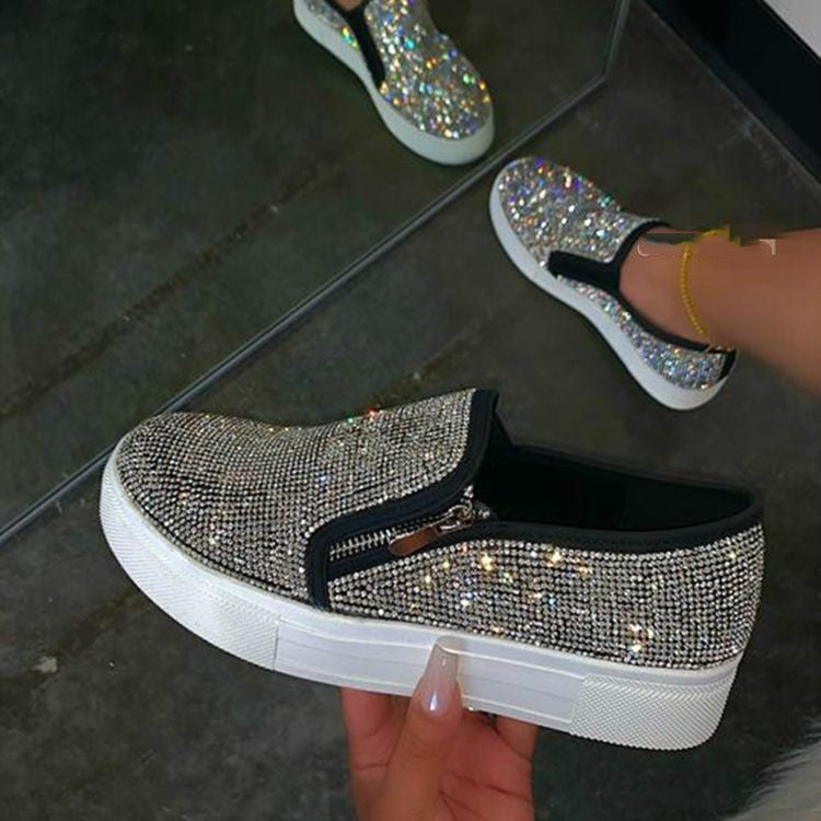 Rhinestone Casual Slip Ons