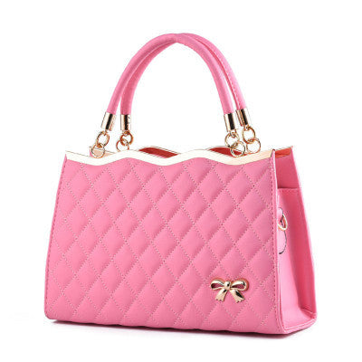 Bow Charmed Ladies Gold Trim Handbag