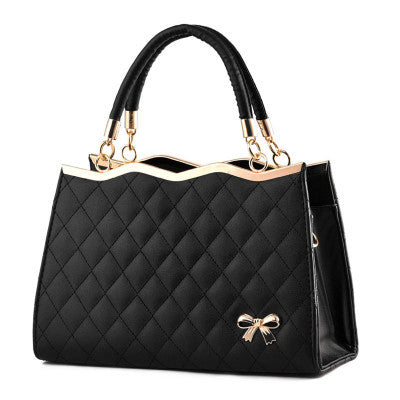 Bow Charmed Ladies Gold Trim Handbag