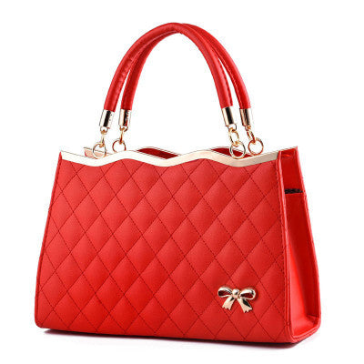 Bow Charmed Ladies Gold Trim Handbag