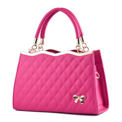 Bow Charmed Ladies Gold Trim Handbag