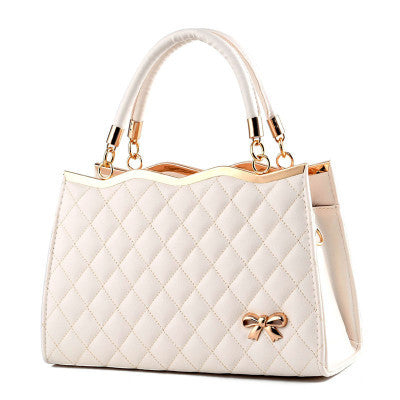Bow Charmed Ladies Gold Trim Handbag