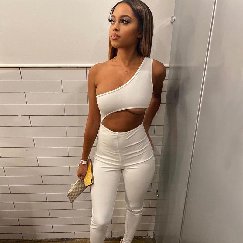 Women's Sexy Hollow Tight Trousers Jumpsuit