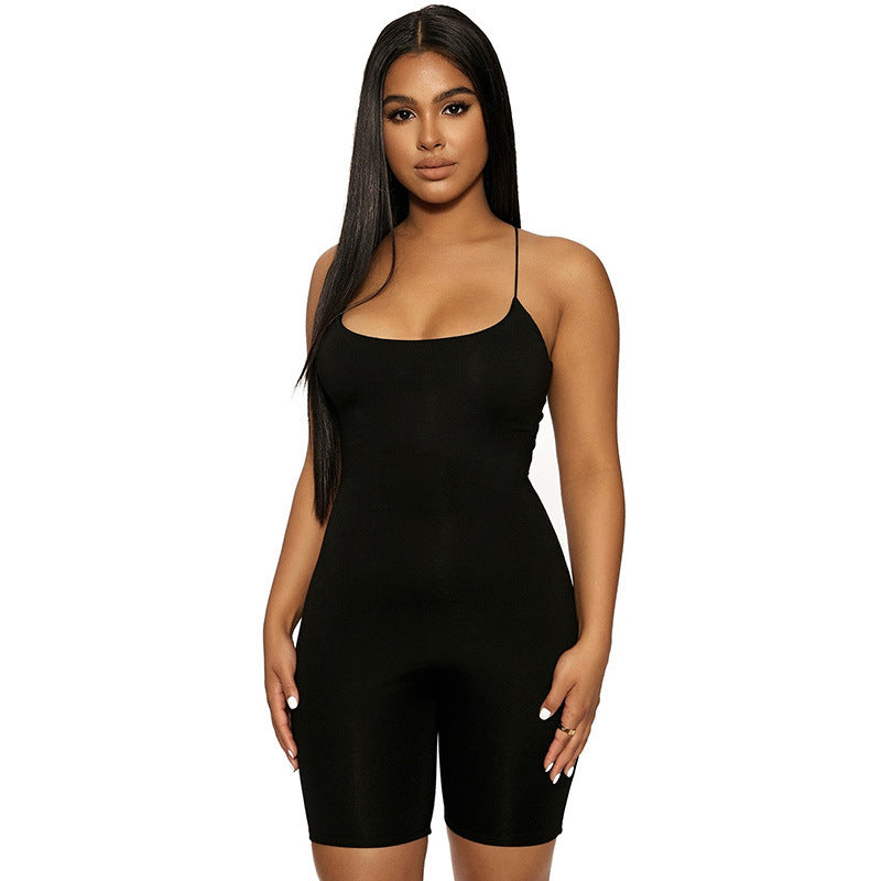 Women Strap Bodycon Romper