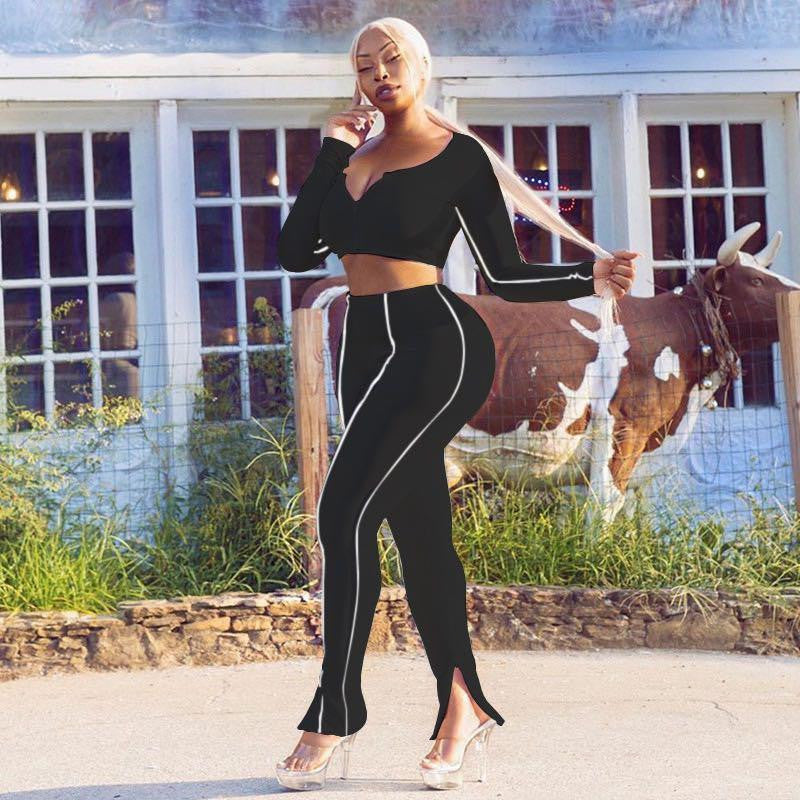 Women 2 Piece Set Outfit Long Sleeve