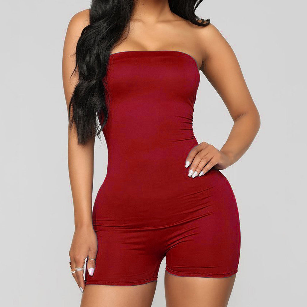 "Summer Tube Top Romper"