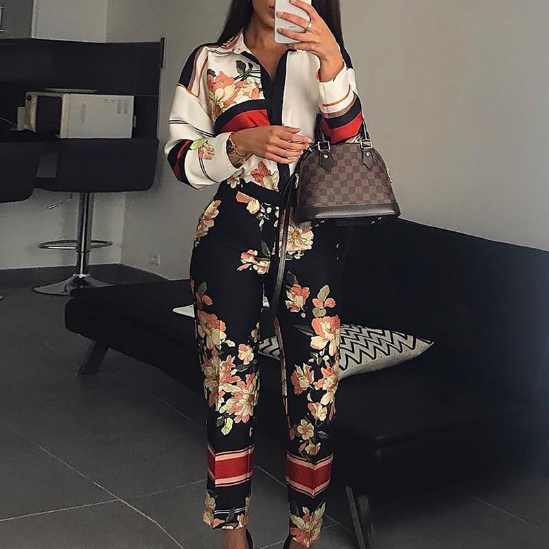 Long Sleeve Floral Summer Vintage Jumpsuit