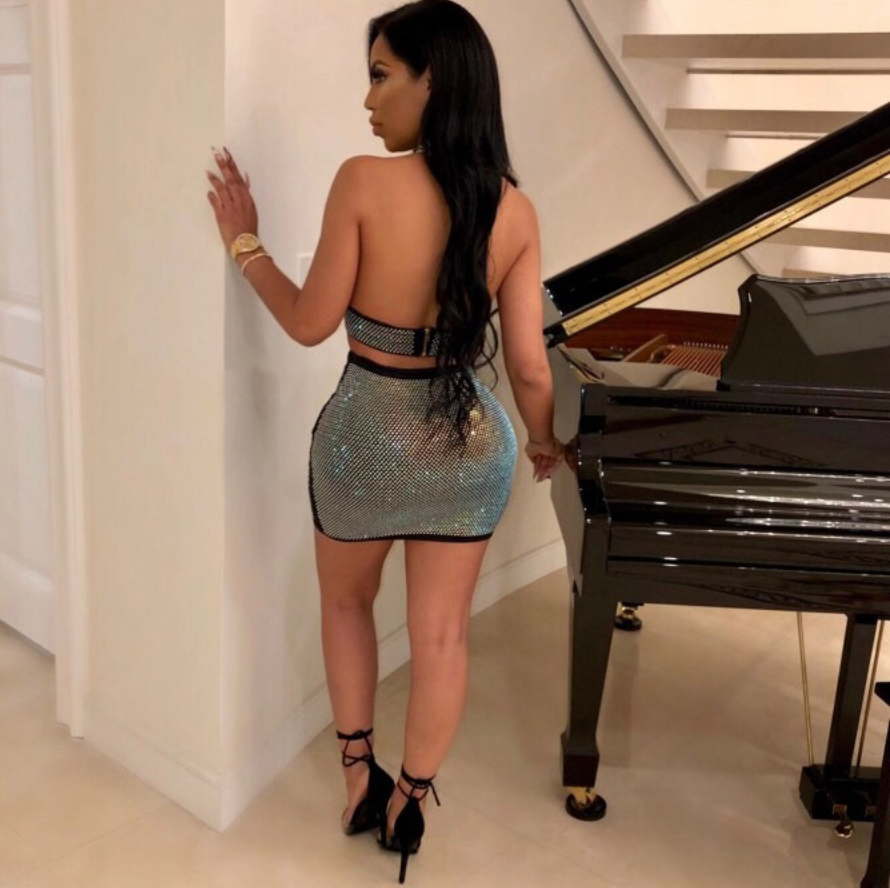 Women's Diamond Two Piece Skirt Set