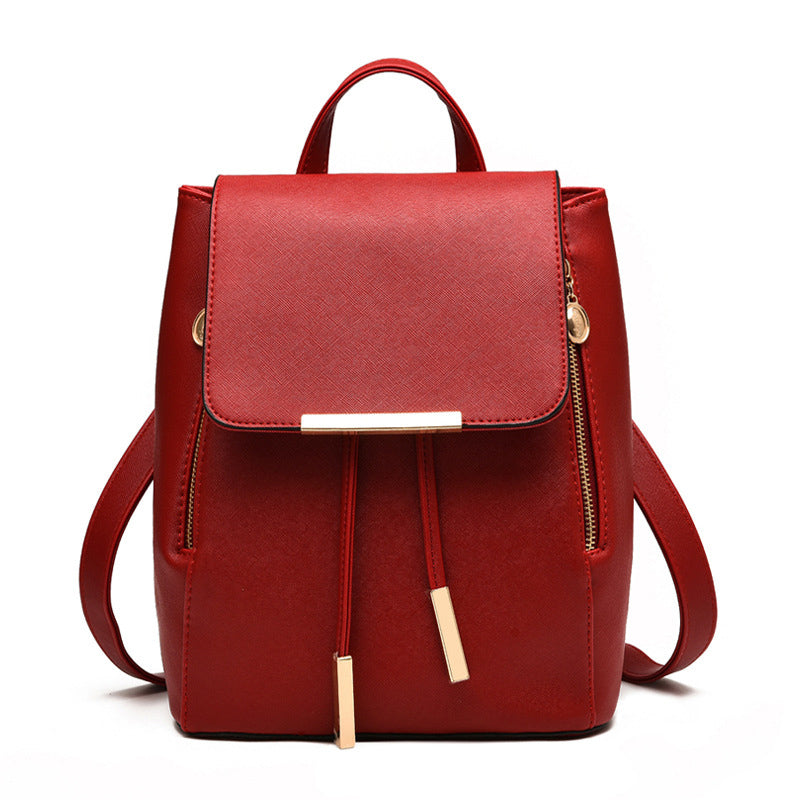 Womens Leather Fashionista Fashion Backpack Purse